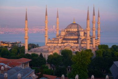 Mavi Camii (Sultanahmet Camii), Boğaziçi ve Anadolu Yakası manzarası, Istanbul, Türkiye