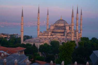 Mavi Camii (Sultanahmet Camii), Boğaziçi ve Anadolu Yakası manzarası, Istanbul, Türkiye