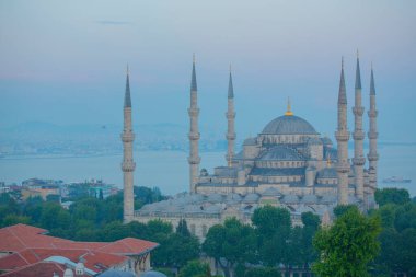 Mavi Camii (Sultanahmet Camii), Boğaziçi ve Anadolu Yakası manzarası, Istanbul, Türkiye