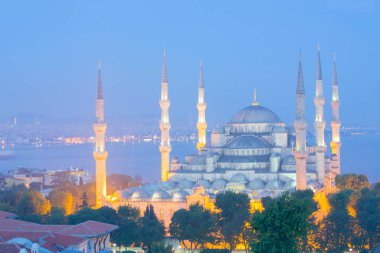 Mavi Camii (Sultanahmet Camii), Boğaziçi ve Anadolu Yakası manzarası, Istanbul, Türkiye