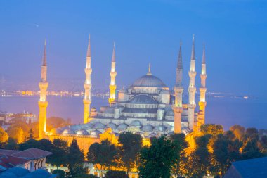 Mavi Camii (Sultanahmet Camii), Boğaziçi ve Anadolu Yakası manzarası, Istanbul, Türkiye