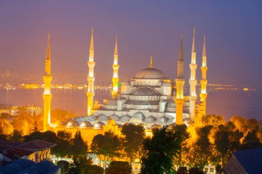 Mavi Camii (Sultanahmet Camii), Boğaziçi ve Anadolu Yakası manzarası, Istanbul, Türkiye