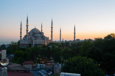 Mavi Camii (Sultanahmet Camii), Boğaziçi ve Anadolu Yakası manzarası, Istanbul, Türkiye