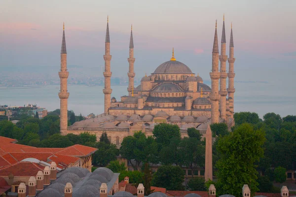 Blue Mosque Sultanahmet Camii Bosporus Asian Side Skyline Istanbul Turkey — Stock Photo, Image
