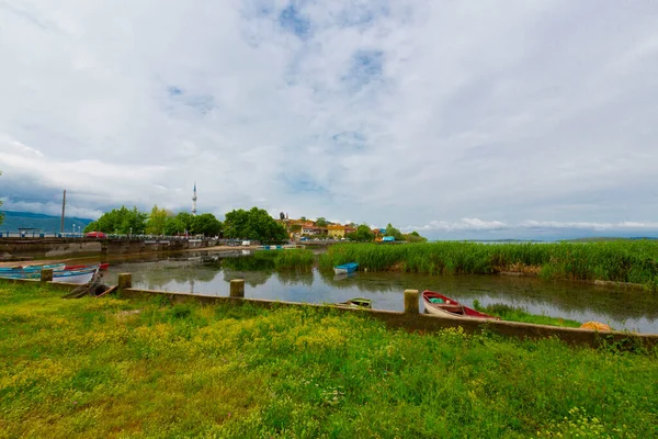 Fiskebåt Golyazi Village Turkey — Stockfoto