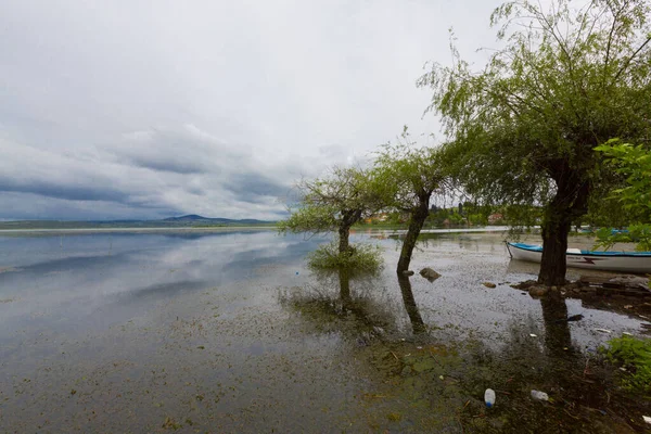 Fischerboot Türkischen Dorf Golyazi — Stockfoto