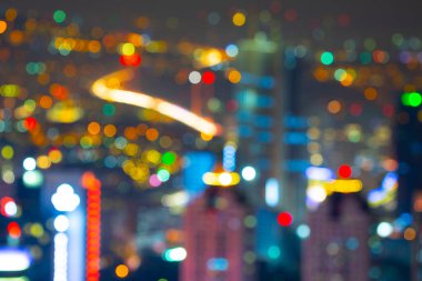 İstanbul ve Türkiye 'de hava gece panoramik iş manzarası