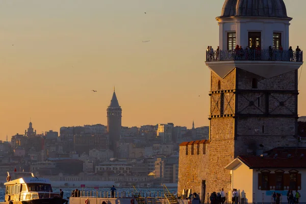 Maiden Tower Galata Tower Istanbul — Stock Photo, Image