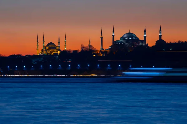 Blaue Moschee Und Hagia Sophia — Stockfoto