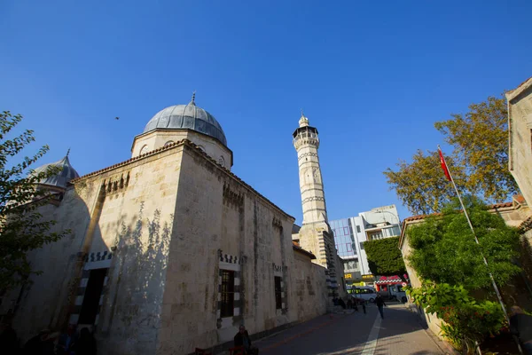Mezquita Ulu Vista Parque Ziyapasa Adana Adana Ciudad Más Grande — Foto de Stock