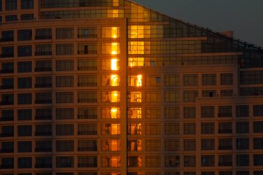 Seyhan River and aesthetic building reflection / Adana - Turkey