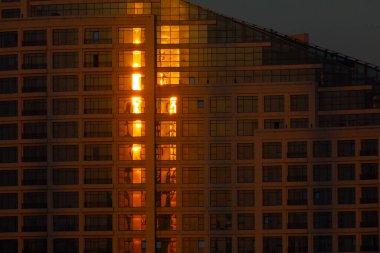Seyhan River and aesthetic building reflection / Adana - Turkey