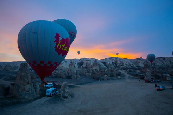 Die Große Touristenattraktion Kappadokiens Ballonfahrt Kappadokien Ist Auf Der Ganzen — Stockfoto