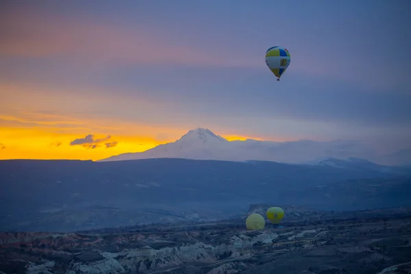 Grande Attrazione Turistica Della Cappadocia Volo Mongolfiera Cappadocia Conosciuta Tutto — Foto Stock