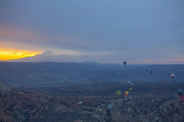 Grande Attraction Touristique Cappadoce Vol Montgolfière Cappadoce Est Connue Dans — Photo