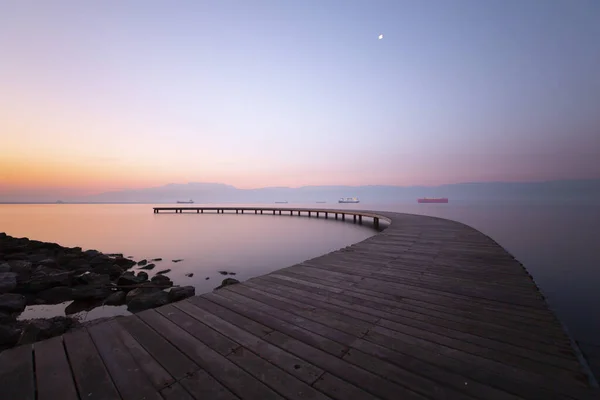 Sekapark Izmit Och Kocaeli Vacker Naturpark Vid Havskusten Solnedgång Havsutsikt — Stockfoto