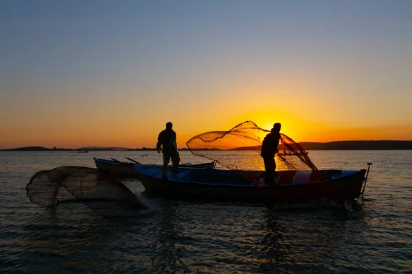 Lake Fisherman Sunset — Photo