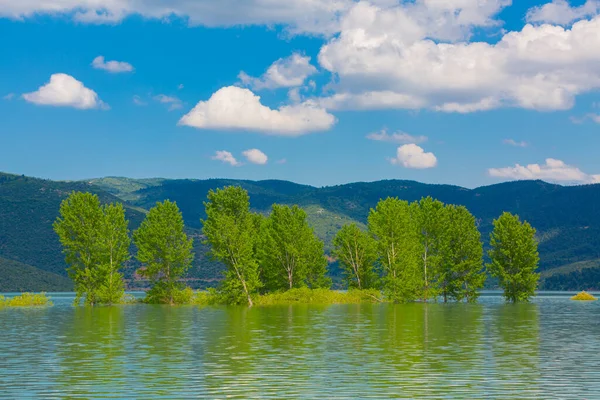 Tuzlu dağ gölü Salda 'nın rüzgarlı kumlu kıyıları. Turkuaz su. Mountain Gölü. Dinlenme yeri. Turist eğlencesi
