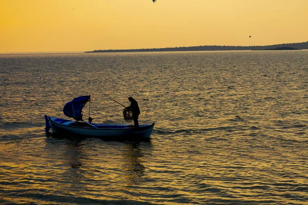 Lake Van Fishermen Trying Catch Fish Lake Van One Biggest — стоковое фото