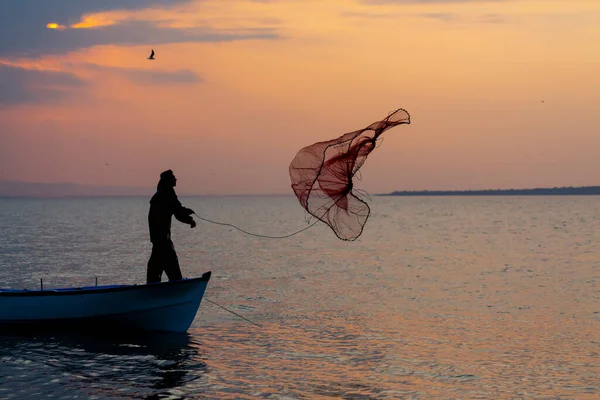 Lac Van Pêcheurs Essayant Pêcher Lac Van Est Des Grands — Photo