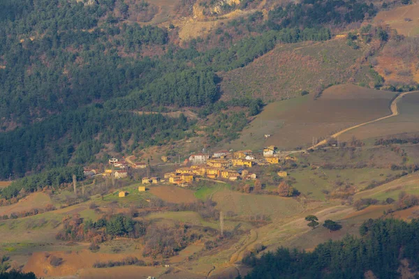 Krajobraz Pięknej Jesiennej Przyrody Zboczu Kure Mountains Kastamonu Turcja — Zdjęcie stockowe