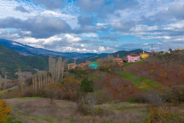 Krajina Krásná Podzimní Příroda Úbočí Kure Hory Kastamonu Turecko — Stock fotografie