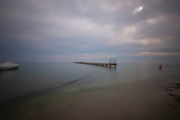 Most Bosfor Stambule Zrujnowane Mosty Sfotografowane Techniką Długiej Ekspozycji — Zdjęcie stockowe