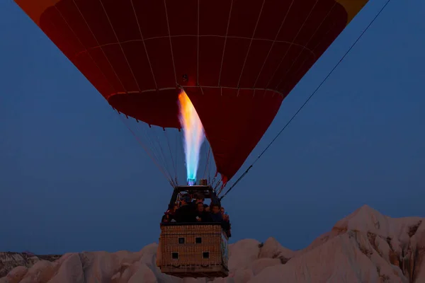 Colorful Hot Air Balloons Launch Goreme National Park Cappadocia Turkey — Stock Photo, Image