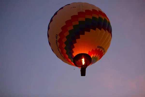 Balões Quente Coloridos Antes Lançamento Parque Nacional Goreme Capadócia Turquia — Fotografia de Stock