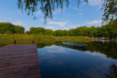 güzel manzara ve sultanmarshes (kuş cenneti) yanındaki erciyes Dağı, kayseri