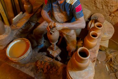 Pottery factory and pottery craftsmen