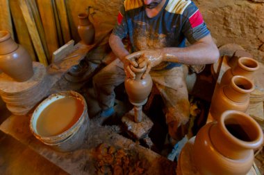 Pottery factory and pottery craftsmen