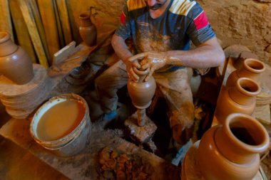 Pottery factory and pottery craftsmen