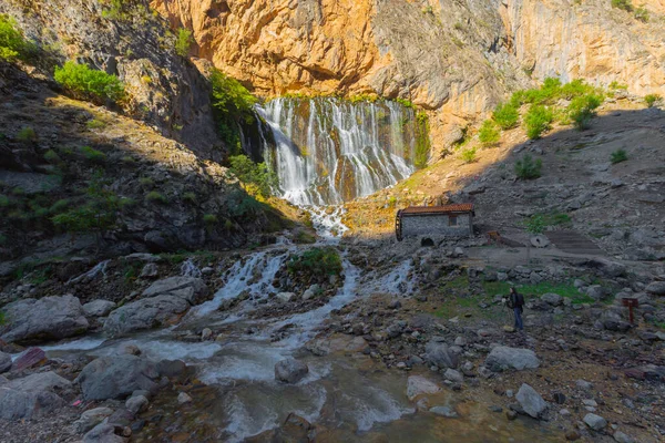 Amazing Waterfall Kapuzbasi Kayseri Turkey — Foto Stock
