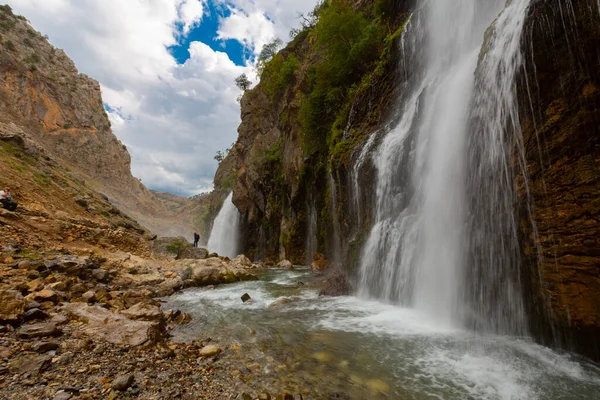 Cachoeira Incrível Kapuzbasi Kayseri Turquia — Fotografia de Stock