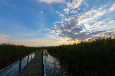 güzel manzara ve sultanmarshes (kuş cenneti) yanındaki erciyes Dağı, kayseri