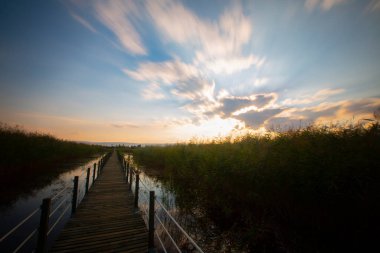 güzel manzara ve sultanmarshes (kuş cenneti) yanındaki erciyes Dağı, kayseri