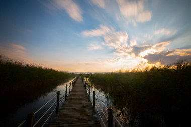 güzel manzara ve sultanmarshes (kuş cenneti) yanındaki erciyes Dağı, kayseri