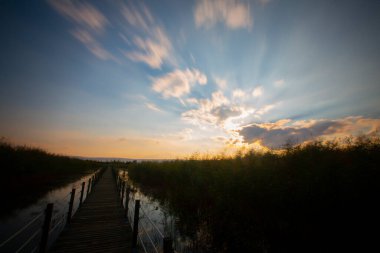 güzel manzara ve sultanmarshes (kuş cenneti) yanındaki erciyes Dağı, kayseri