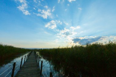 güzel manzara ve sultanmarshes (kuş cenneti) yanındaki erciyes Dağı, kayseri