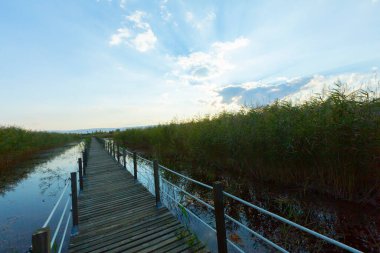 güzel manzara ve sultanmarshes (kuş cenneti) yanındaki erciyes Dağı, kayseri
