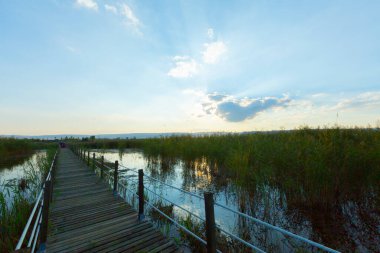 güzel manzara ve sultanmarshes (kuş cenneti) yanındaki erciyes Dağı, kayseri