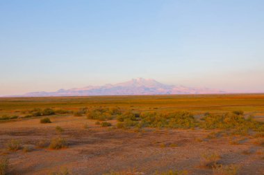 güzel manzara ve sultanmarshes (kuş cenneti) yanındaki erciyes Dağı, kayseri