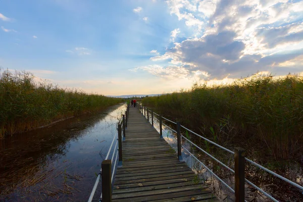 güzel manzara ve sultanmarshes (kuş cenneti) yanındaki erciyes Dağı, kayseri
