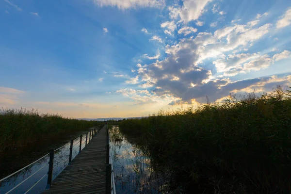 güzel manzara ve sultanmarshes (kuş cenneti) yanındaki erciyes Dağı, kayseri