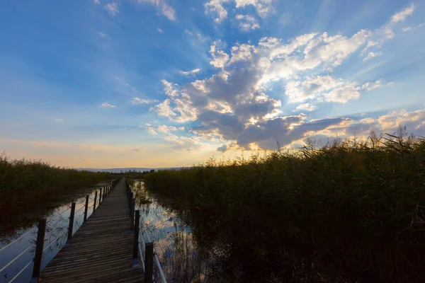 güzel manzara ve sultanmarshes (kuş cenneti) yanındaki erciyes Dağı, kayseri