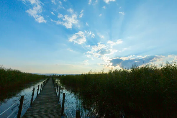 güzel manzara ve sultanmarshes (kuş cenneti) yanındaki erciyes Dağı, kayseri