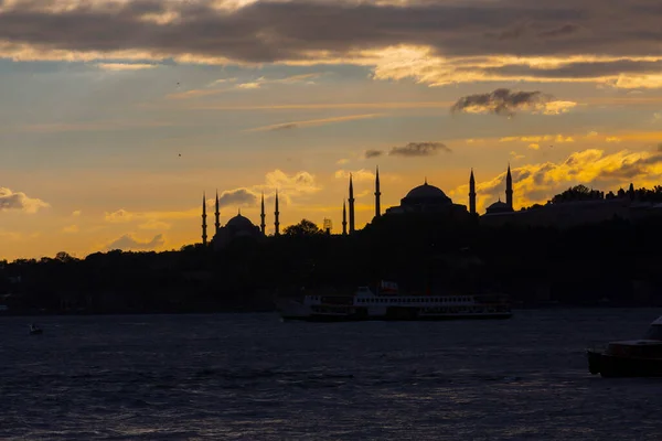Голубая Мечеть Собор Святой Софии Дворец Топкапы Популярные Места Стамбула — стоковое фото