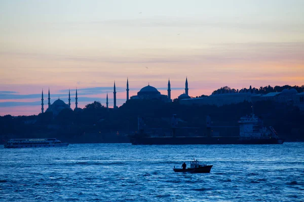 Blå Moskén Hagia Sofia Och Topkapipalatset Populära Platser Istanbul — Stockfoto