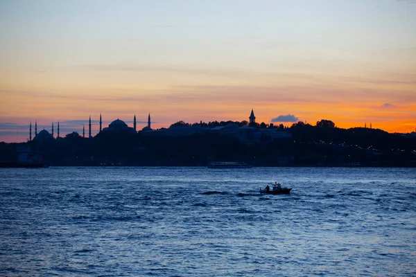 Mesquita Azul Hagia Sophia Palácio Topkapi Lugares Populares Istambul — Fotografia de Stock